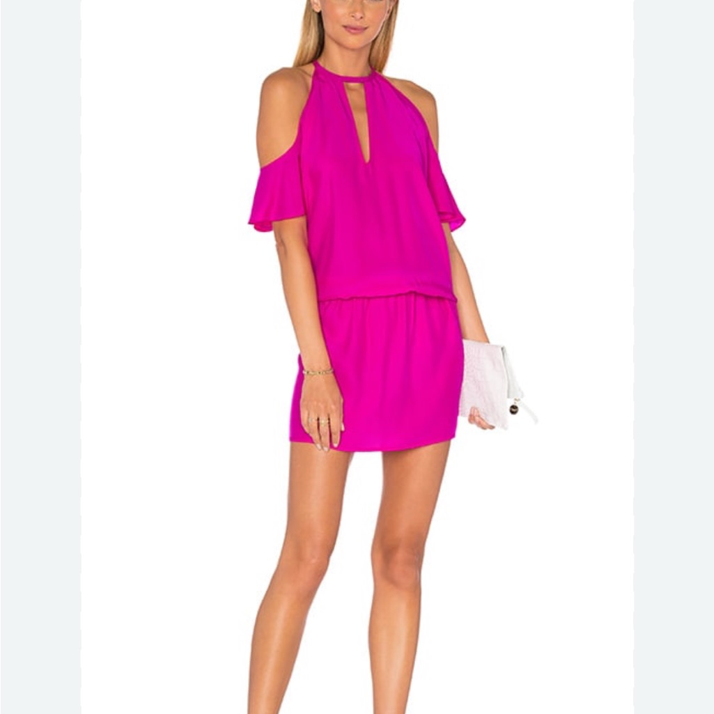 Amanda Uprichard Hot Pink Silk Mini Dress S
